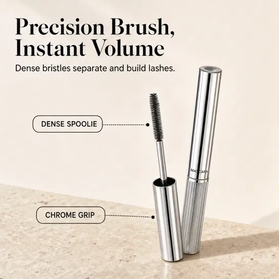Lustrelle™ – Volumizing &amp; Curling Long-Lasting Metallic Mascara + 1+1 FREE