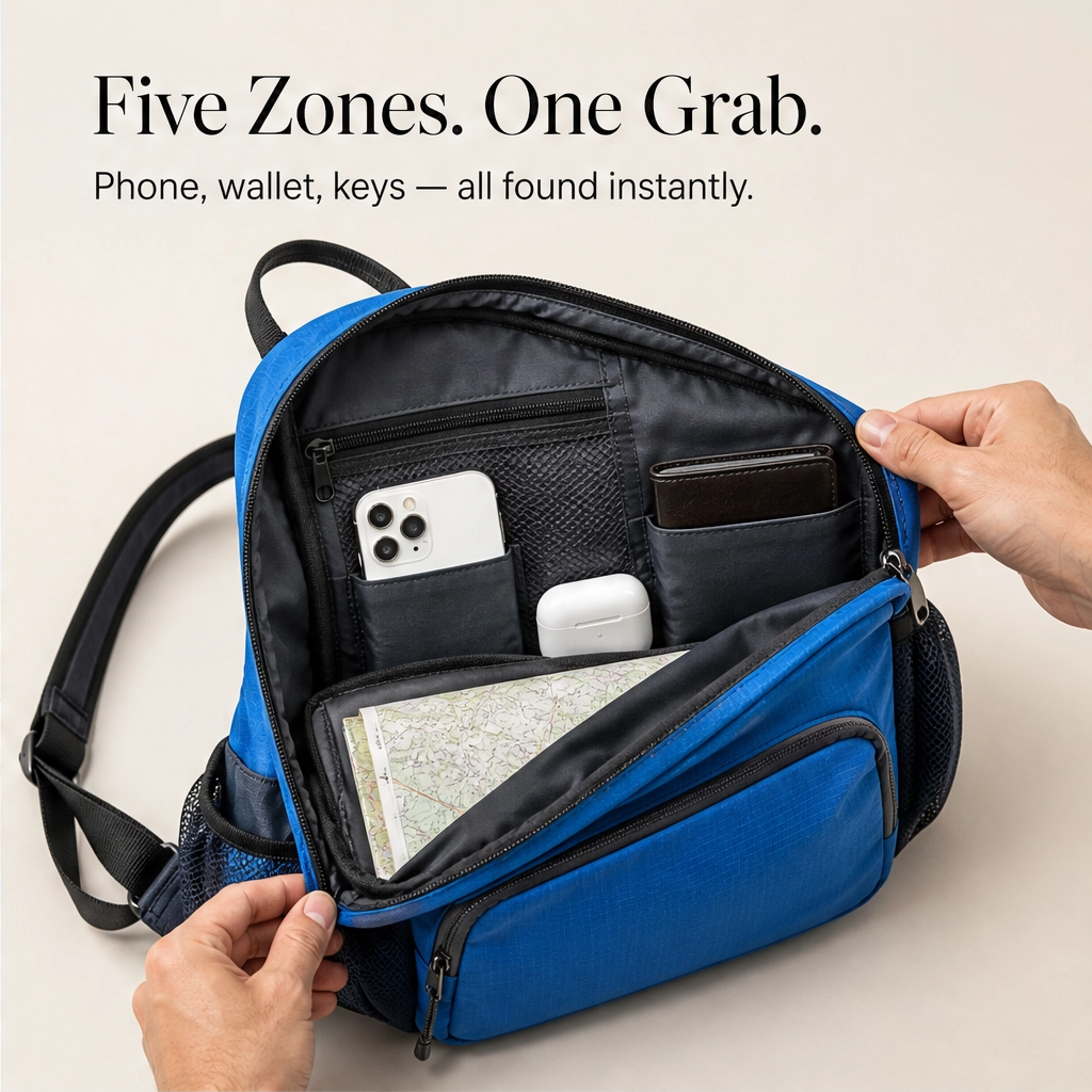 Trailspan™ – Anti-Theft Multi-Pocket Water-Resistant Sling Crossbody Bag + 50% OFF