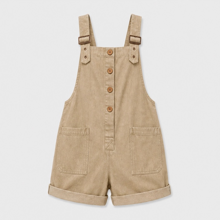 Sunvale™ – Adjustable Strap Relaxed-Fit Short Overall Romper with Pockets + 50% OFF