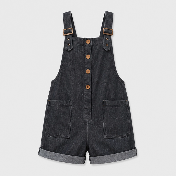 Sunvale™ – Adjustable Strap Relaxed-Fit Short Overall Romper with Pockets + 50% OFF