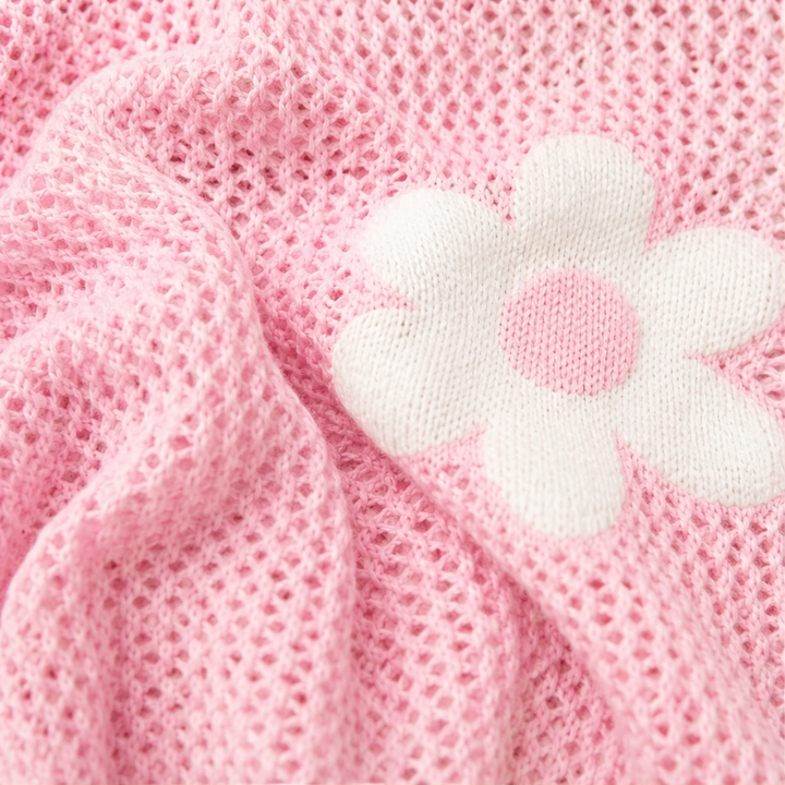 Sundael™ – Oversized Floral Crochet Knit Top + 50% OFF