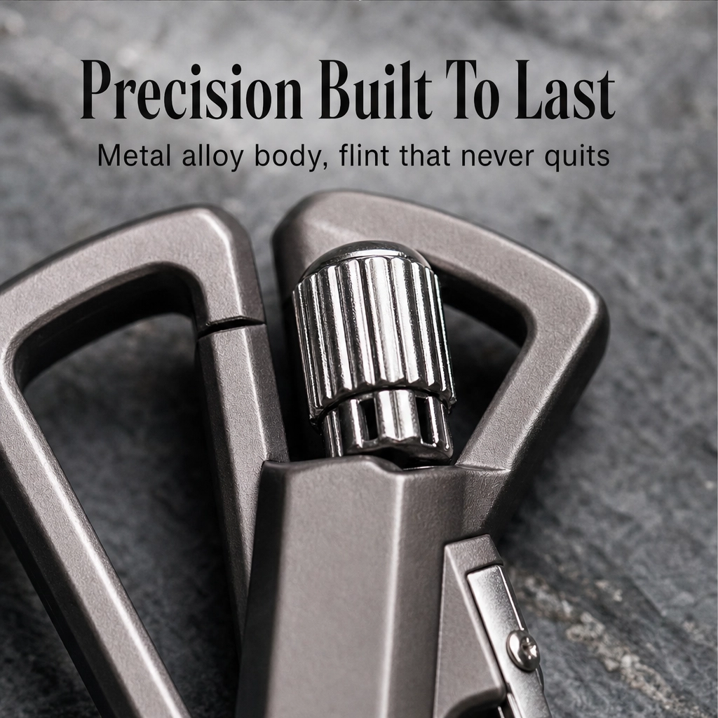Anvil™ – Stormproof Permanent Match Keychain – Waterproof Flint Lighter with Bottle Opener &amp; Carabiner + 50% OFF