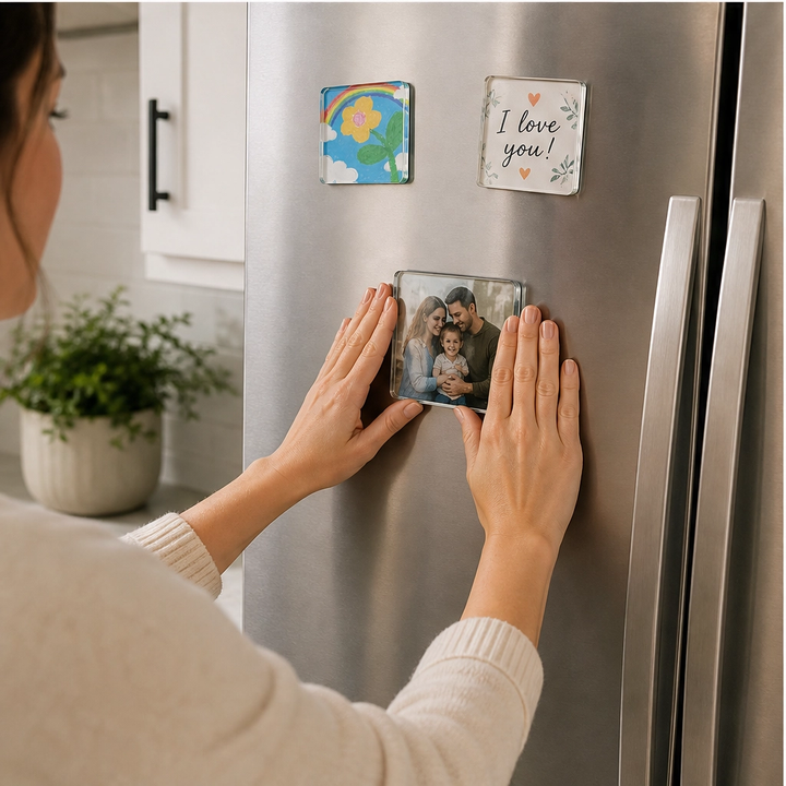 Memora™ – Clear Acrylic DIY Photo Magnets with Adhesive Backing + 50% OFF