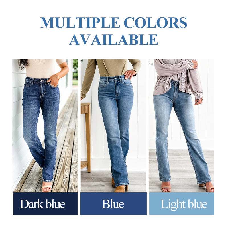Curvelle™ – High-Stretch Tummy Control Bootcut Jeans + 50% OFF