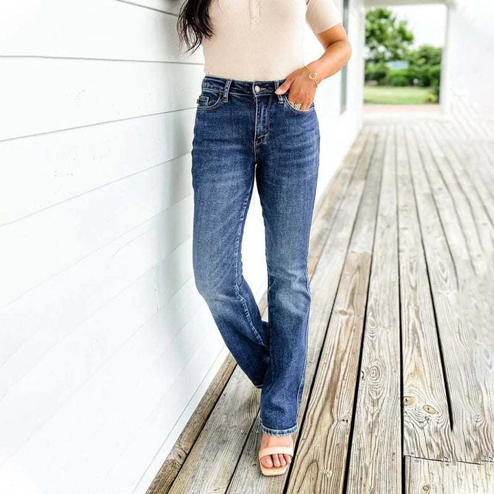 Curvelle™ – High-Stretch Tummy Control Bootcut Jeans + 50% OFF