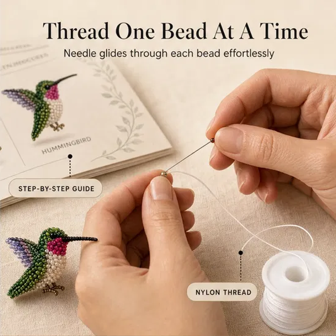 Perchcraft™ – 3D Beaded Bird DIY Kit | 4-Piece Beginner-Friendly Craft Set + 50% OFF