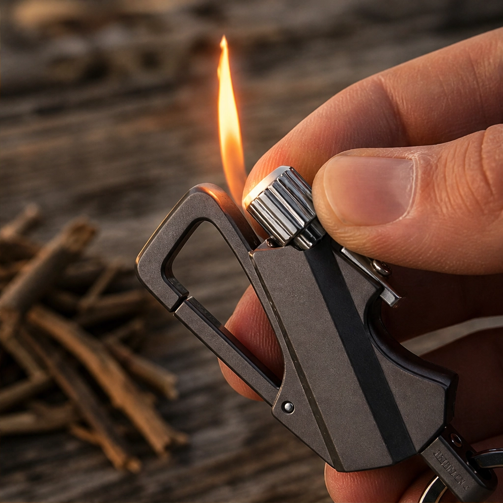 Anvil™ – Stormproof Permanent Match Keychain – Waterproof Flint Lighter with Bottle Opener &amp; Carabiner + 50% OFF
