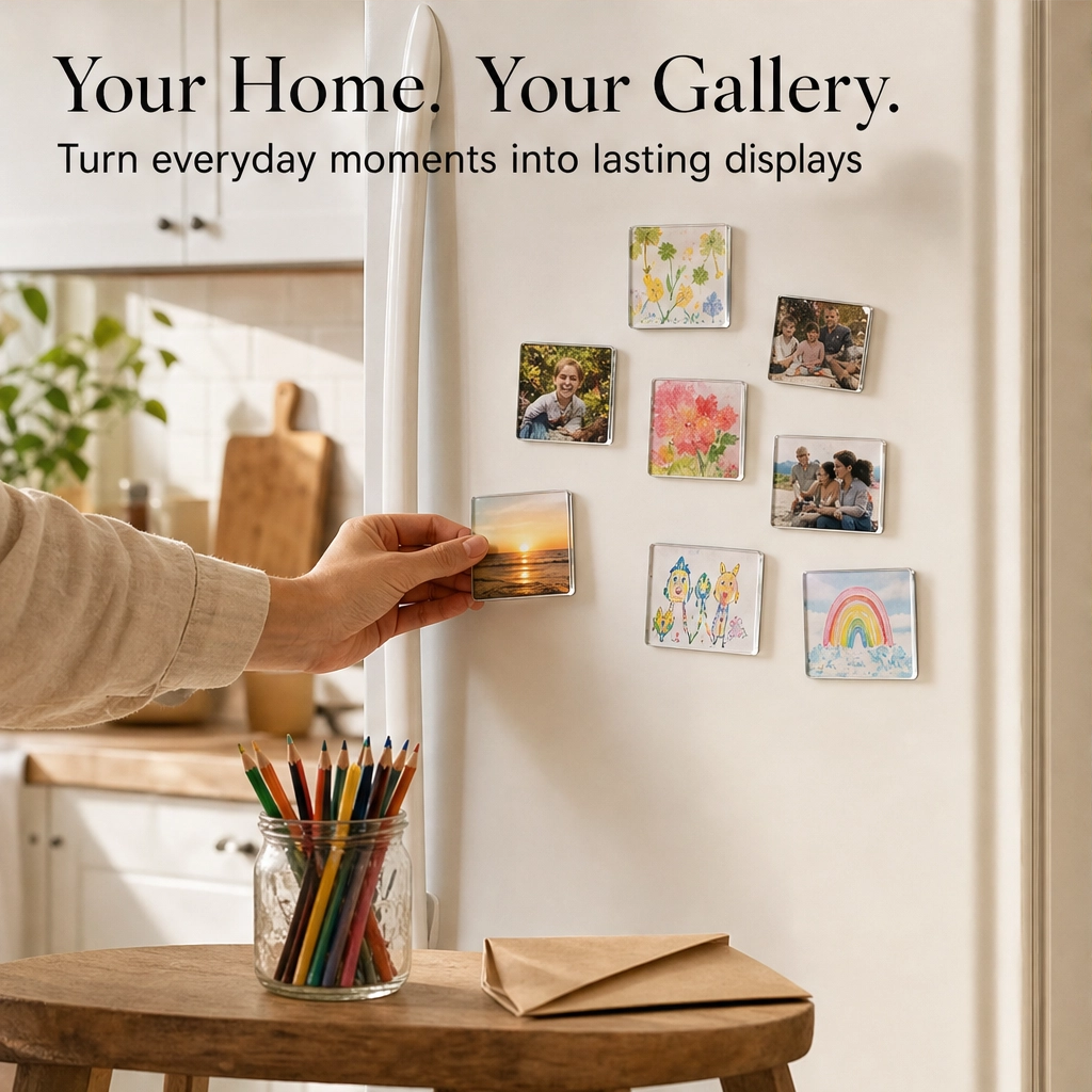 Memora™ – Clear Acrylic DIY Photo Magnets with Adhesive Backing + 50% OFF