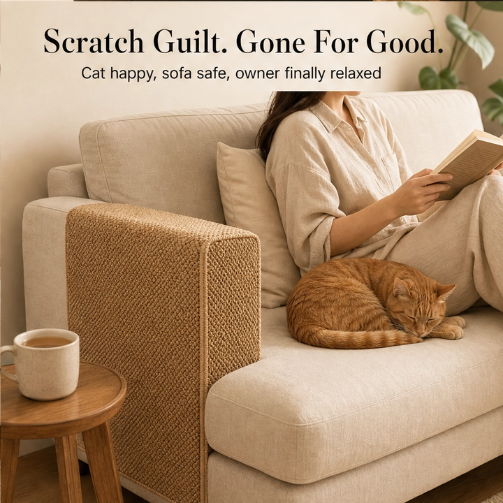 Pawden™ – Faux-Sisal Scratch-Resistant Sofa Armrest Cover for Cats + 50% OFF