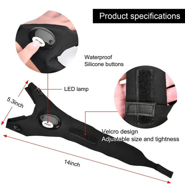 The TaskLight Work Gloves - A Third Helping Hand, No Flashlights Anymore + 50% OFF