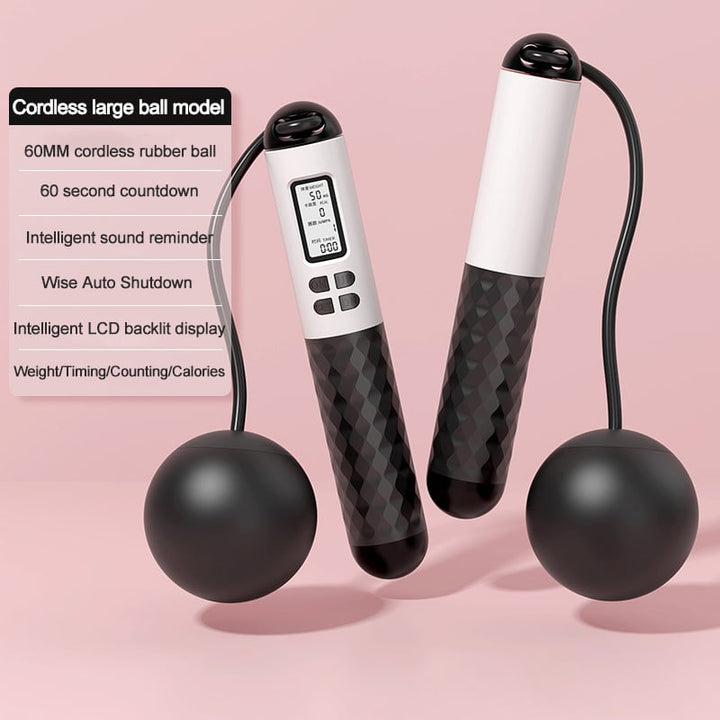 The AuraFit Smart Skipping Rope - Cordless/Rope Modes, Digital Counter, and Countdown +  50% OFF