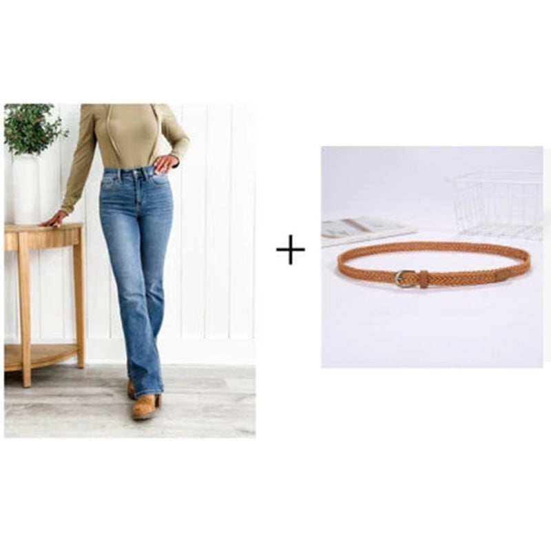Curvelle™ – High-Stretch Tummy Control Bootcut Jeans + 50% OFF