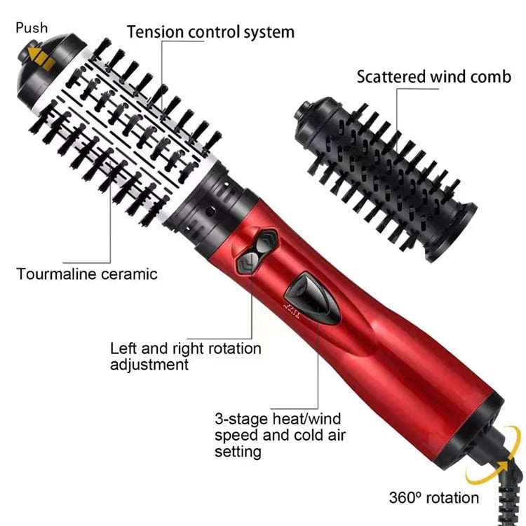 2-in-1 Hot Air Styler and Rotating Hair Dryer – Style, Volumize &amp; Dry with Salon Precision at Home - 50% OFF