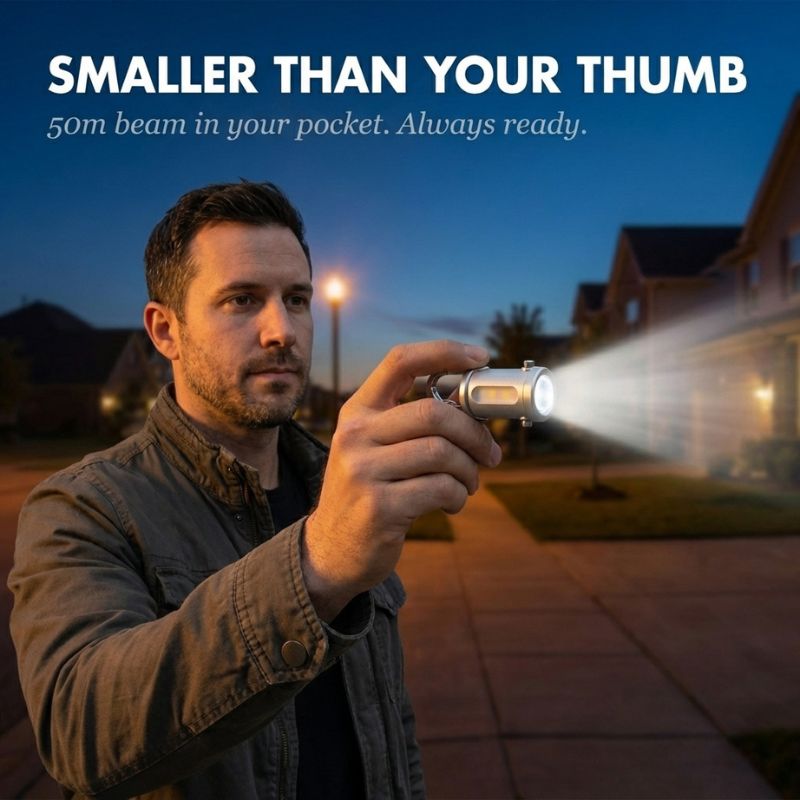 Arcvolt™ – 1200LM 3-in-1 Mini Keychain Flashlight with Power Bank + 50% OFF