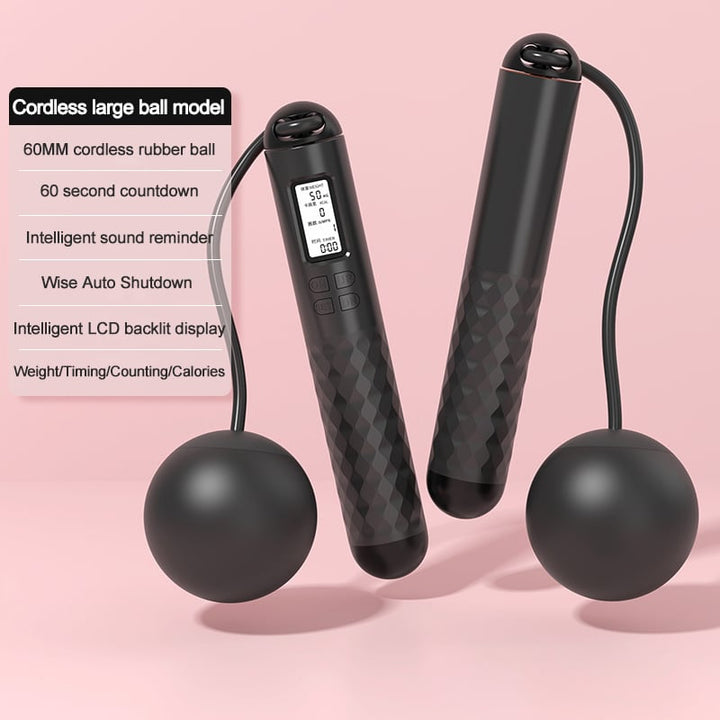 The AuraFit Smart Skipping Rope - Cordless/Rope Modes, Digital Counter, and Countdown +  50% OFF