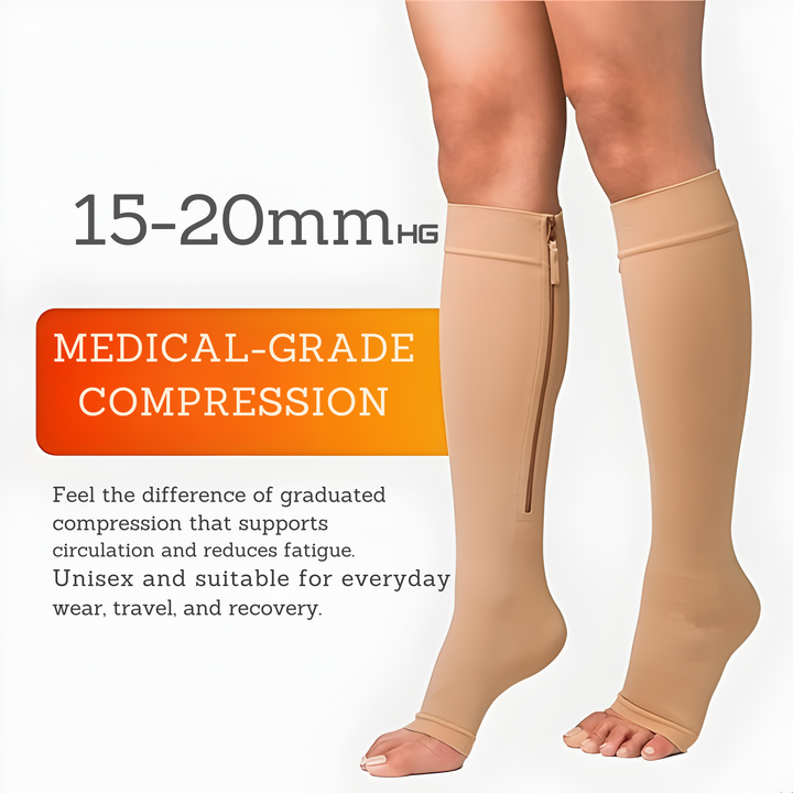 The FlexZip Compression Socks - Instant Comfort for Swelling &amp; Leg Fatigue + 50% OFF