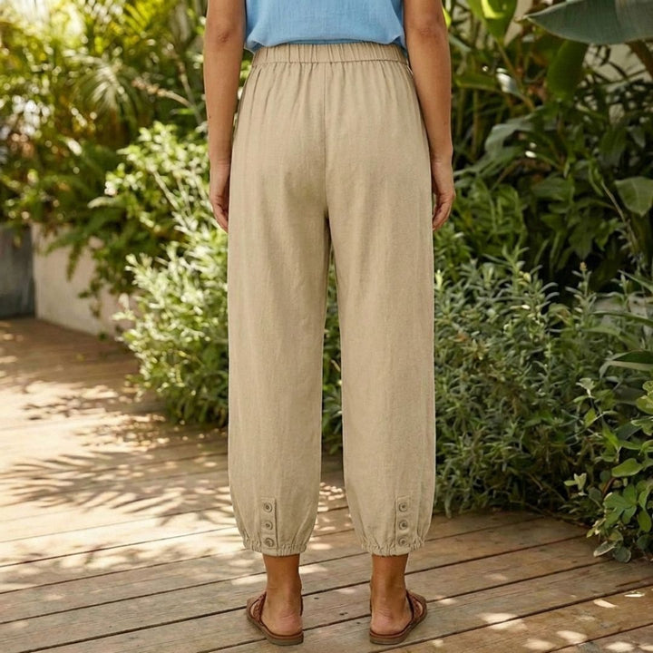 Breezewick™ – Soft Cotton-Linen Wide Leg Capri Pants for Women + 50% OFF