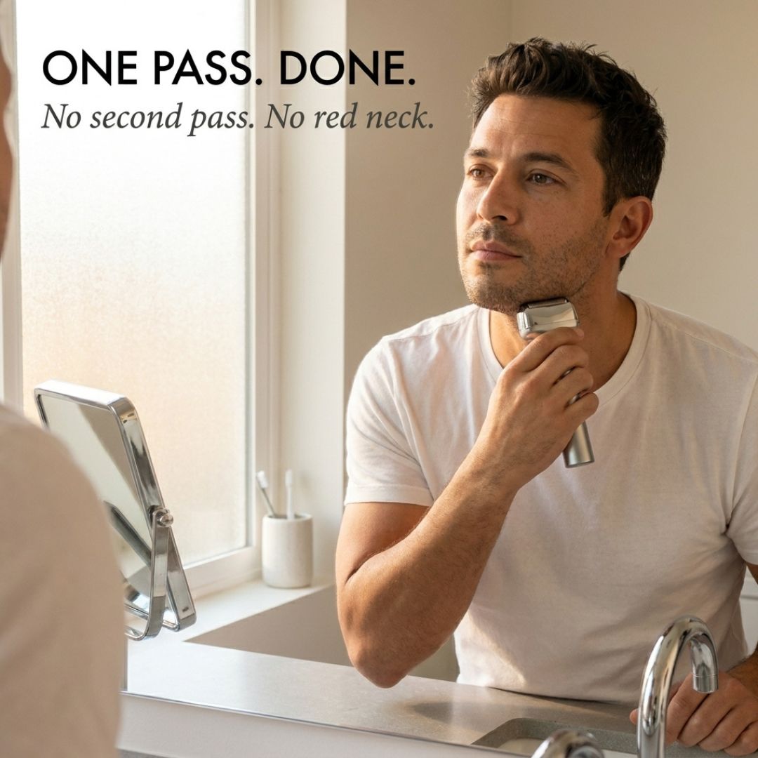 Temper™ – Wide Foil, Tilt Head &amp; IPX6 Rechargeable Electric Shaver for Men + 50% OFF