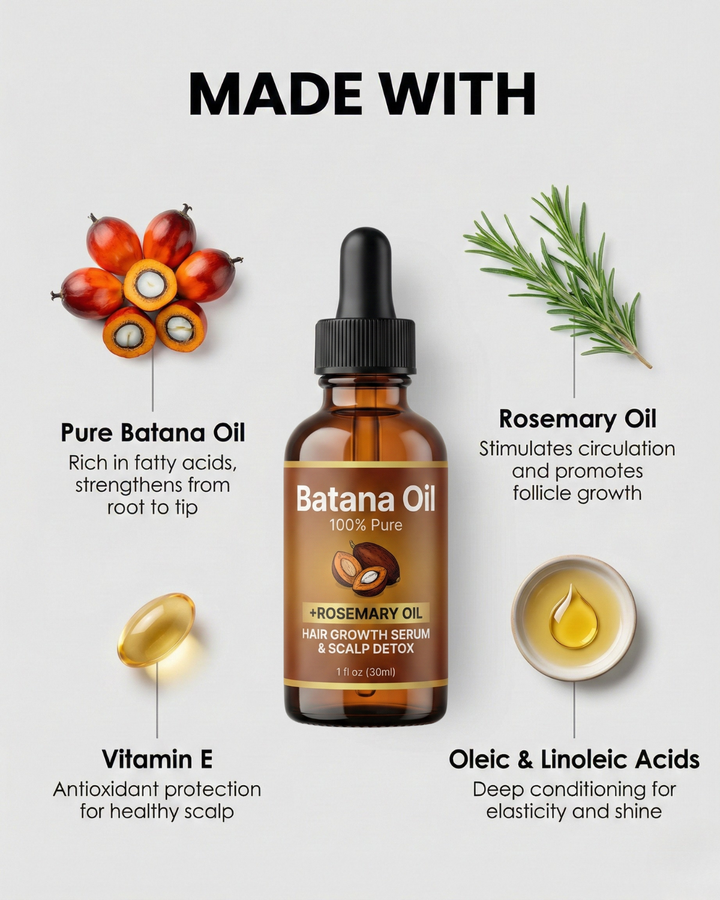 The AuraRoot Batana Oil — 100% Pure Formula for Natural Hair Growth - 50% OFF