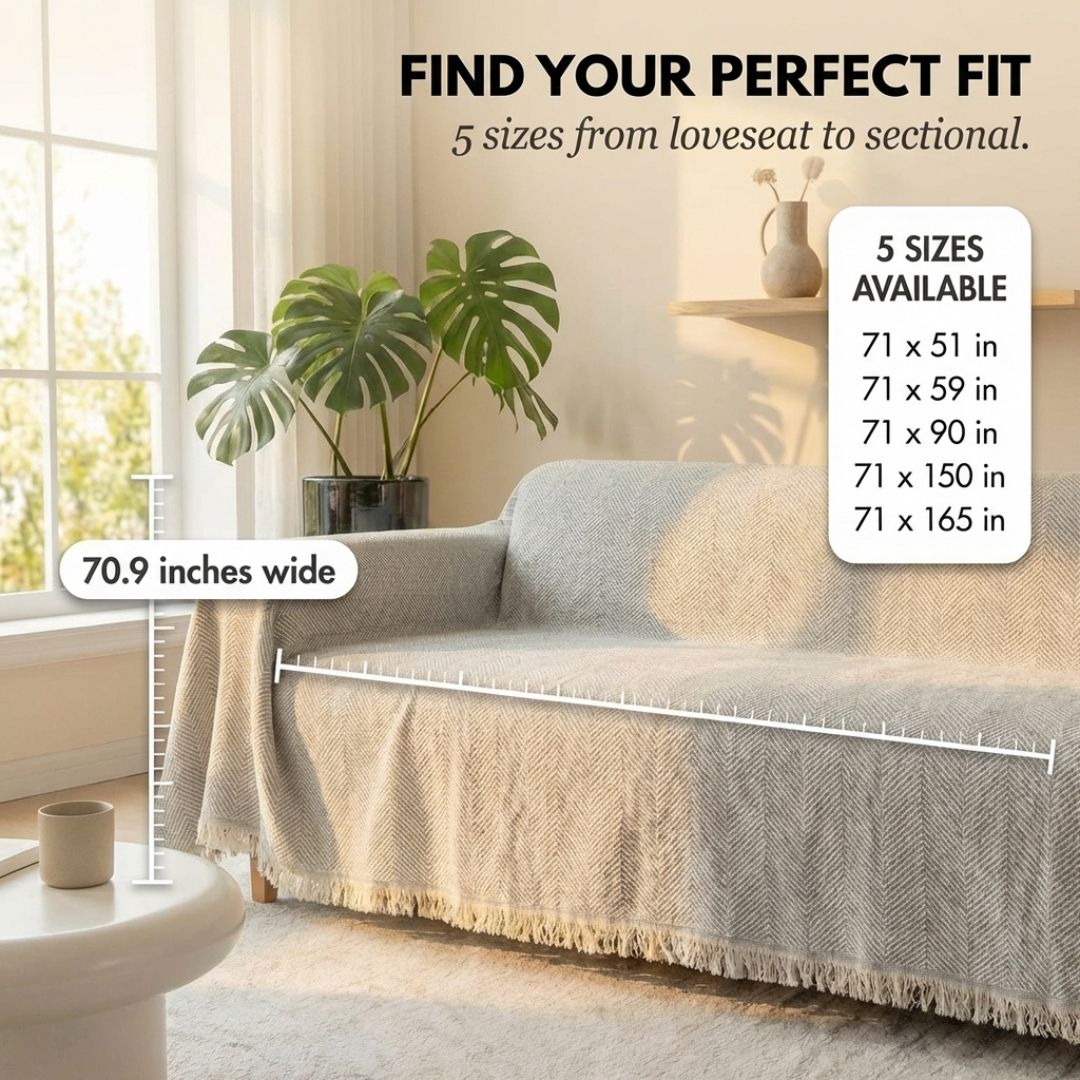 Nestwell™ – Scratch-Resistant Chenille Sofa Blanket &amp; Washable Couch Cover + 50% OFF