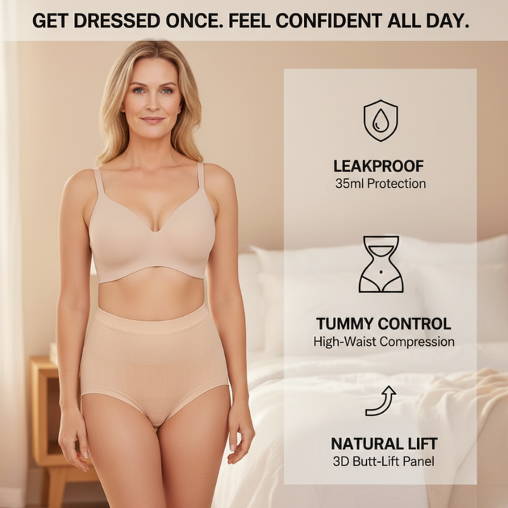 Leakproof High-Waist Tummy-Control Butt-Lifting Panties + 50% OFF