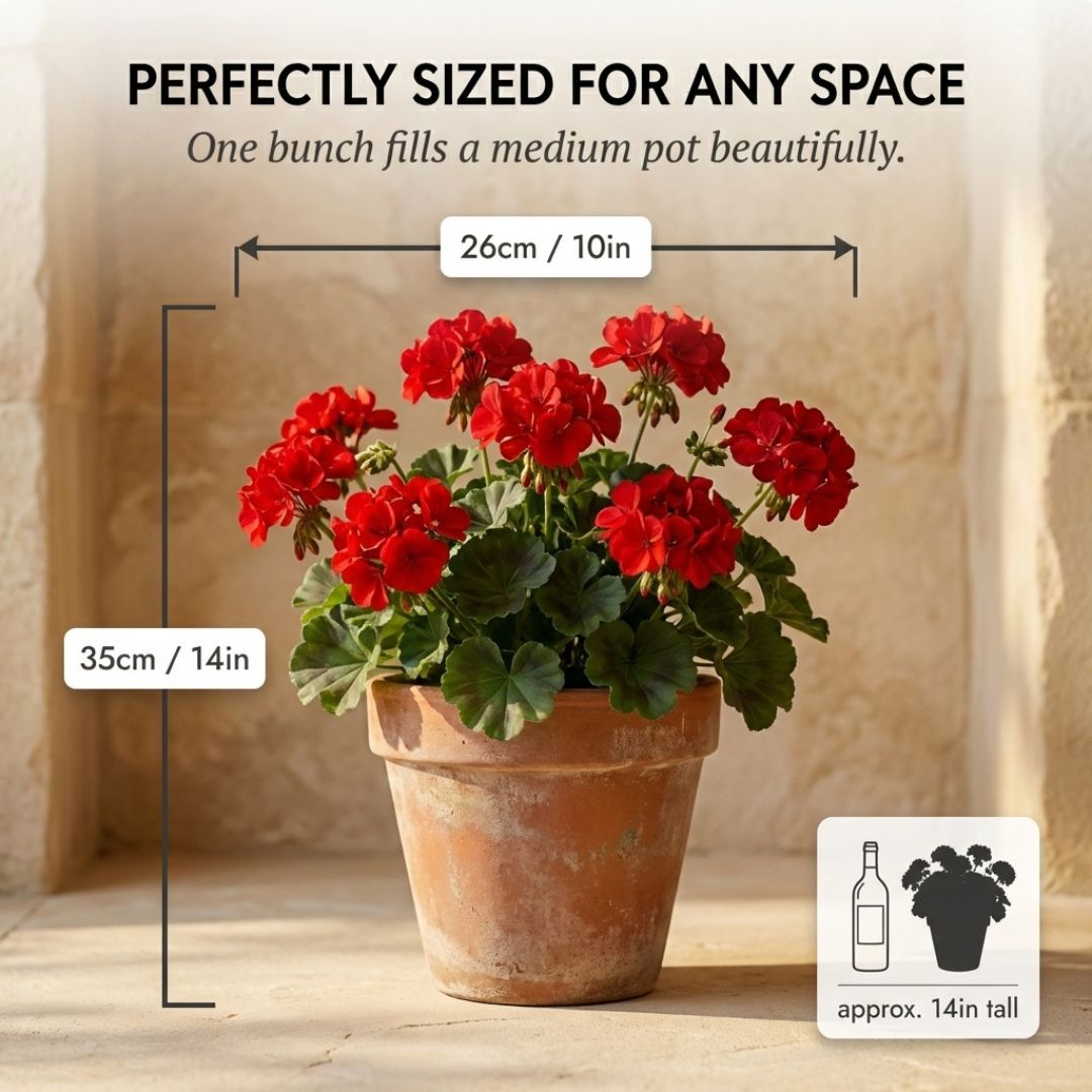 Arbora™ – UV Resistant Silk Artificial Geranium Flowers for Outdoor &amp; Indoor Decor + 50% OFF