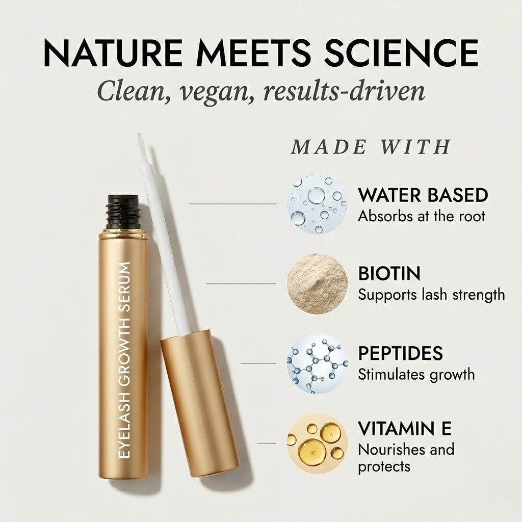 Eyelash Growth Serum - Natural Formula – 1+1 FREE 1