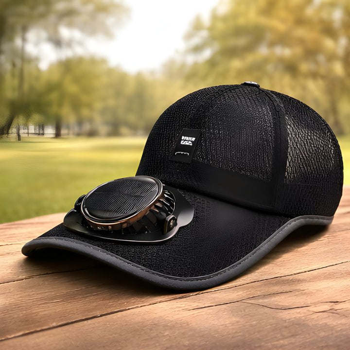 Heliowave™ – Solar-Powered Cooling Fan Baseball Cap with UPF50+ Sun Protection + 50% OFF