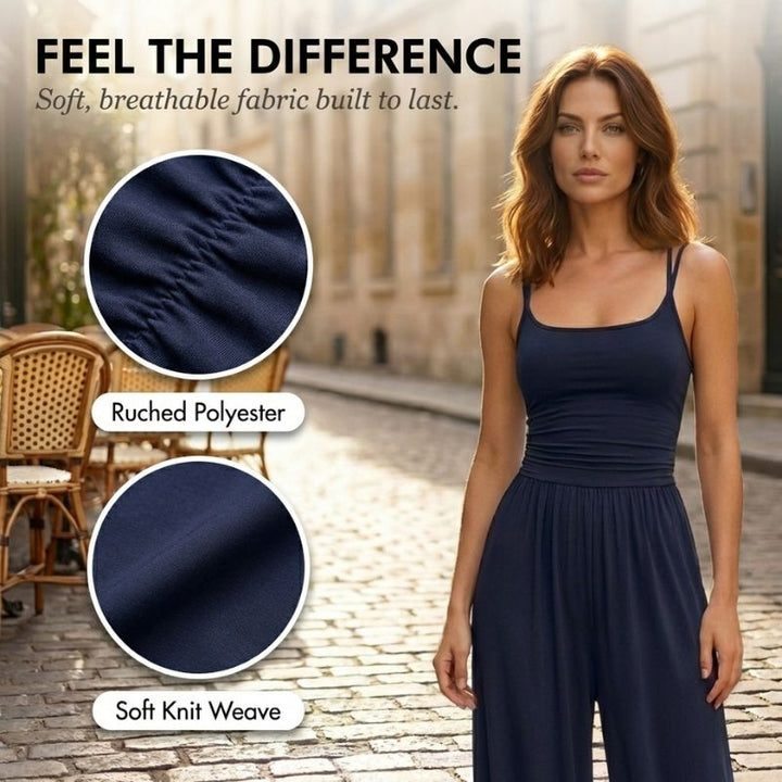 Camisara™ – Ruched Bust, Criss-Cross Back &amp; Wide-Leg Women&