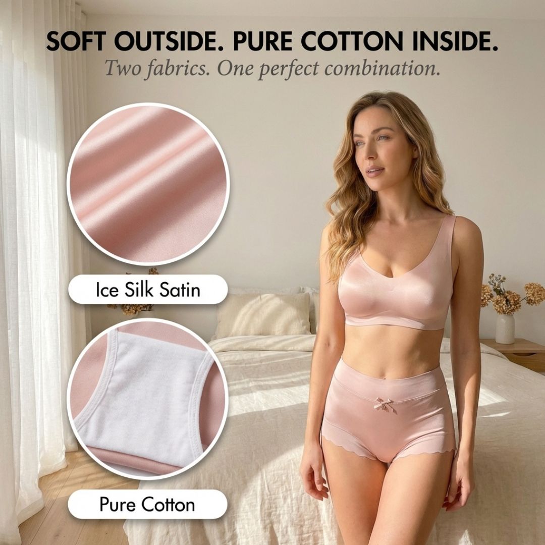 Doucette™ – Satin High Waist Butt Lift Panties with Cotton Lining + 50% OFF