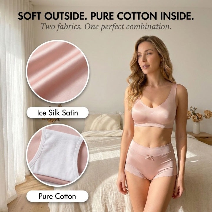 Doucette™ – Satin High Waist Butt Lift Panties with Cotton Lining + 50% OFF