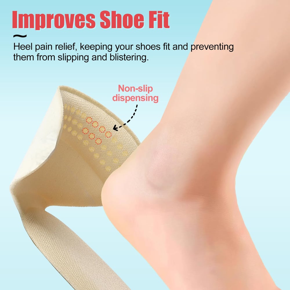 Hushstep™ – Cushioned Anti-Slip Heel Liners &amp; Forefoot Pads + 1+1 FREE