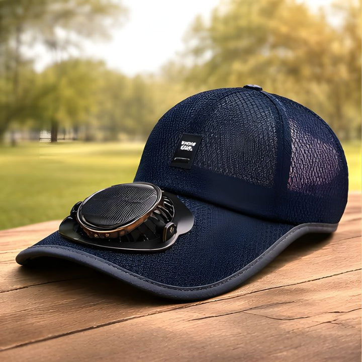 Heliowave™ – Solar-Powered Cooling Fan Baseball Cap with UPF50+ Sun Protection + 50% OFF