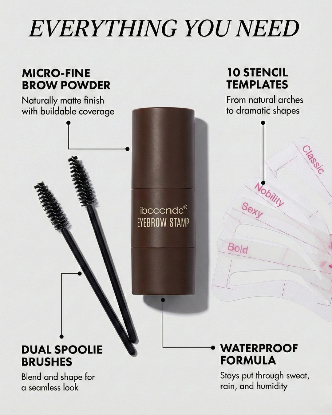 The Perfect Brow Stamp Kit - Flawless Brows in Minutes + 50% OFF