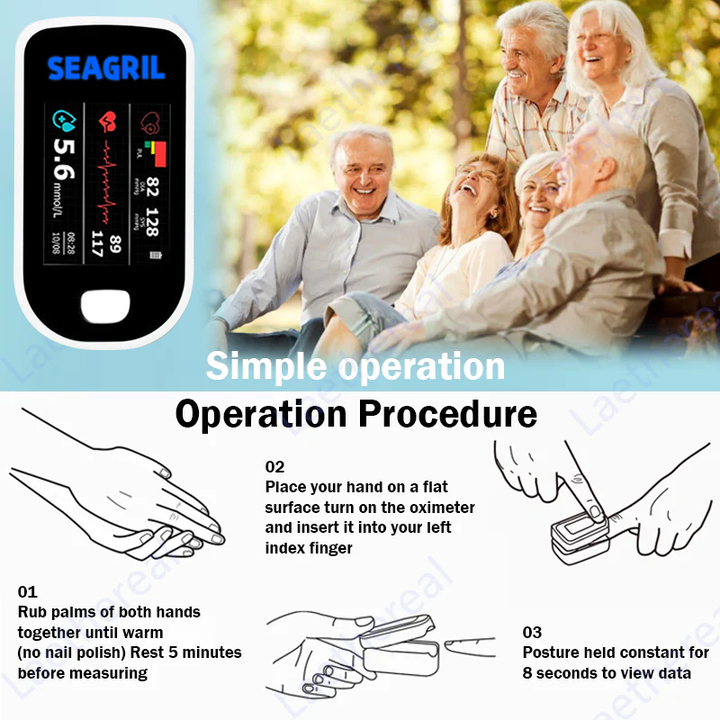 The HealthSense Glucose Monitor - 99.9% Accuracy, Zero Pain + 50% OFF
