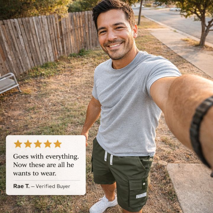 Haul™ – Elastic Drawstring Waist Cargo Shorts for Men + 50% OFF