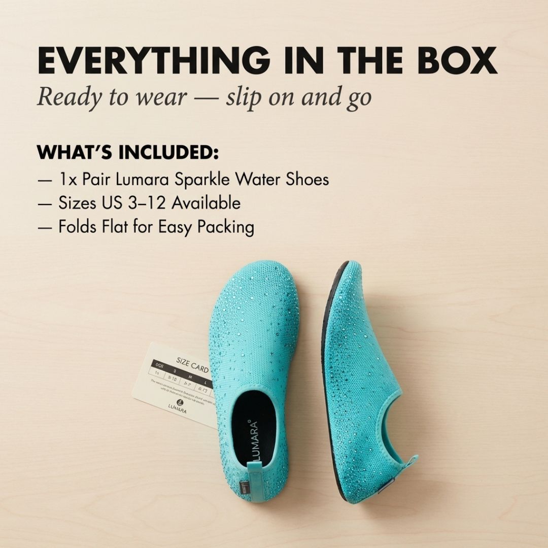Lumara™ – Rhinestone Sparkle Barefoot Water Shoes for Women | Beach, Travel &amp; Indoor Slip-On +50% OFF