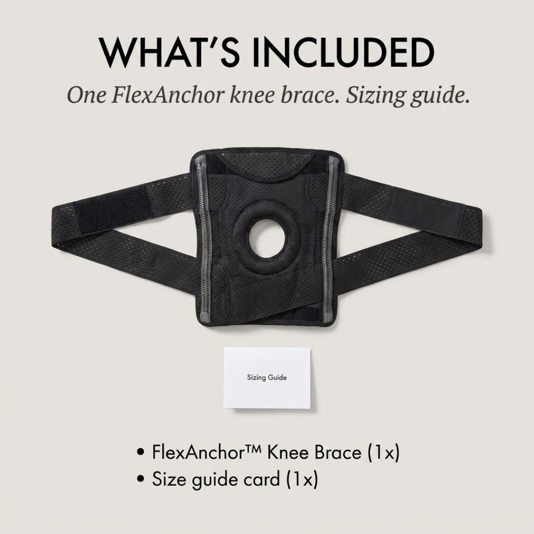 FlexAnchor™ – Open-Patella Knee Brace with V-Strap Support &amp; Spring Stabilizers + 50% OFF