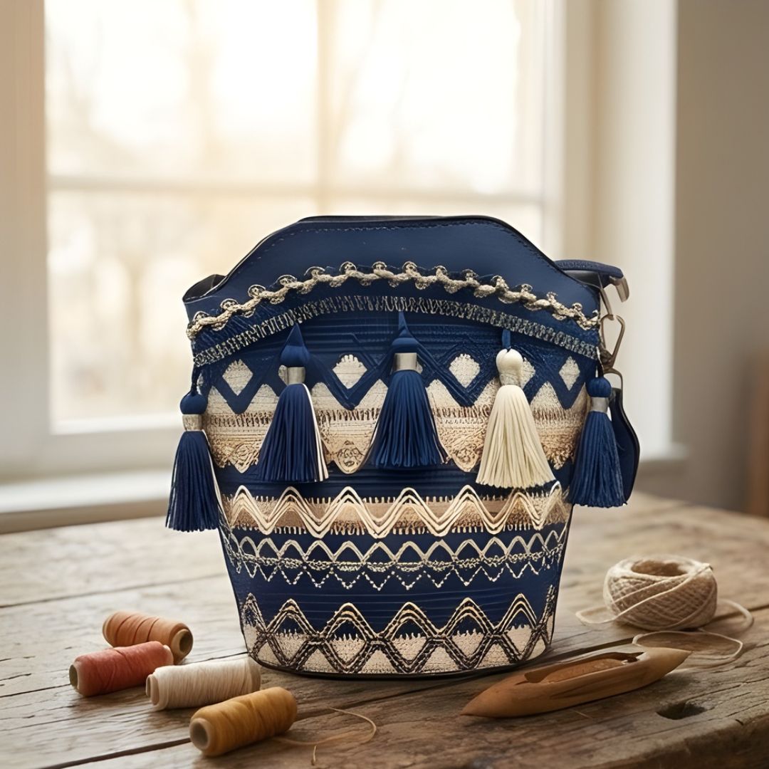 Threadwell™ – Woven Saddle Blanket Boho Tassel Crossbody Bag + 50% OFF