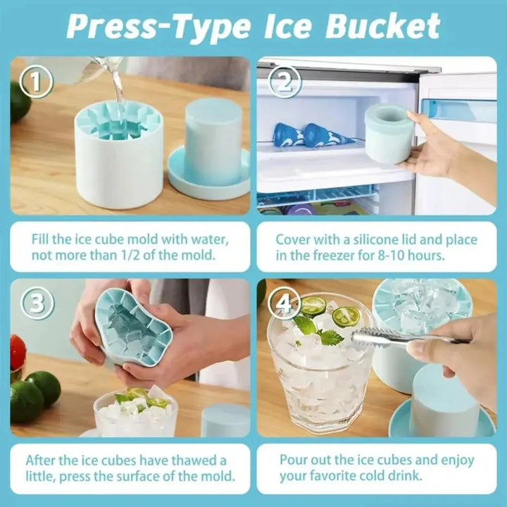 Chillforge™ – Press-to-Pop Silicone Ice Cube Maker Cup + 50% OFF
