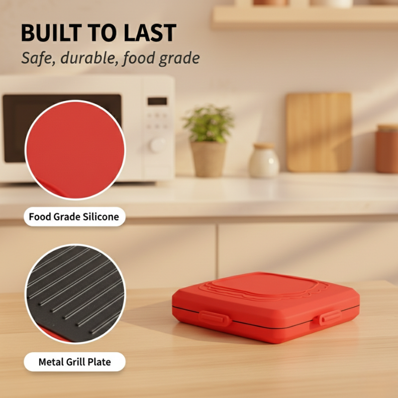 Crispwell™ – Microwave Grill &amp; Sandwich Maker for Crispy Paninis in Minutes + 50% OFF