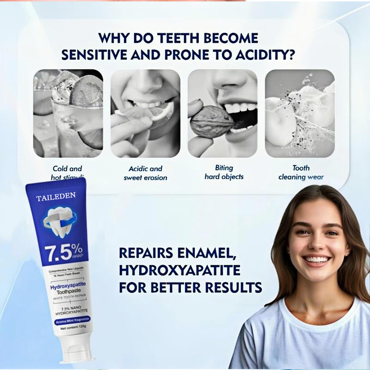 The Hydroxyapatite Toothpaste - Whiten &amp; Repair, Without the Pain + 50% OFF