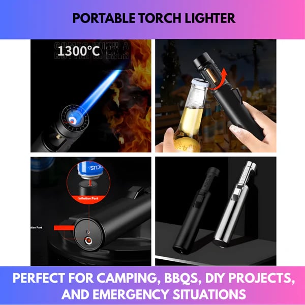Flintwick™ – 1300°C Windproof Refillable Jet Torch Lighter + 50% OFF