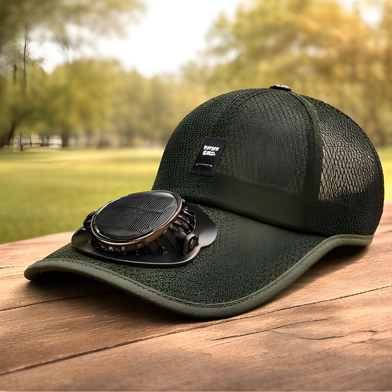 Heliowave™ – Solar-Powered Cooling Fan Baseball Cap with UPF50+ Sun Protection + 50% OFF
