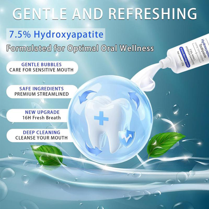 The Hydroxyapatite Toothpaste - Whiten &amp; Repair, Without the Pain + 50% OFF