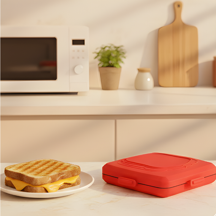 Crispwell™ – Microwave Grill &amp; Sandwich Maker for Crispy Paninis in Minutes + 50% OFF