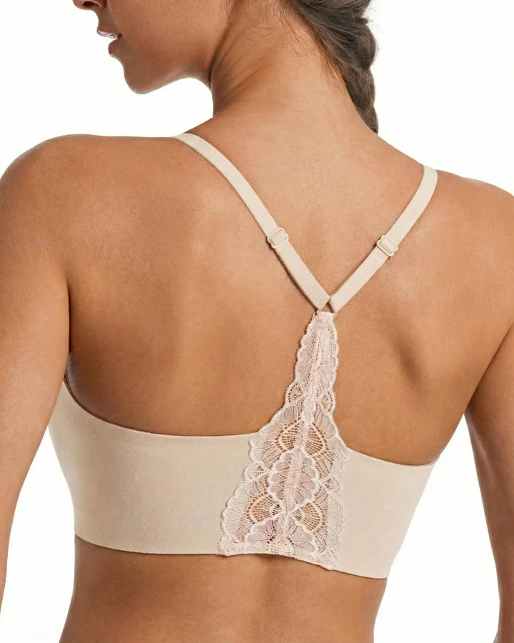 Hushlace™ – Wireless Seamless Lace-Back Bralette with Removable Padding + 50% OFF