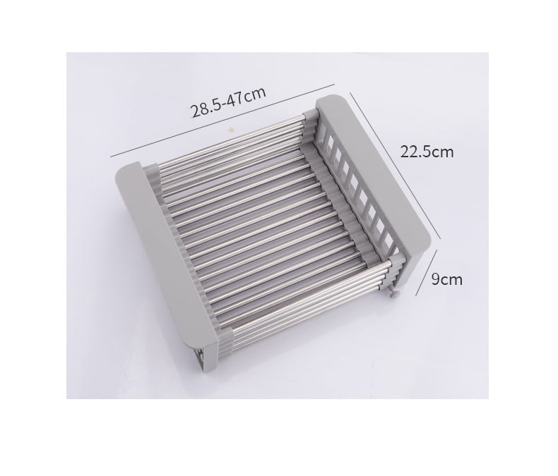 Basinwell™ – Expandable Stainless Steel Over-Sink Dish Drainer &amp; Produce Rack + 50% OFF