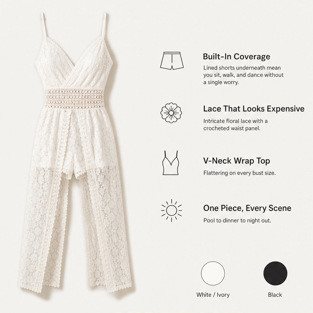 Wildbloom – Lace Boho Maxi Dress with Built-In Underskirt + 50% OFF