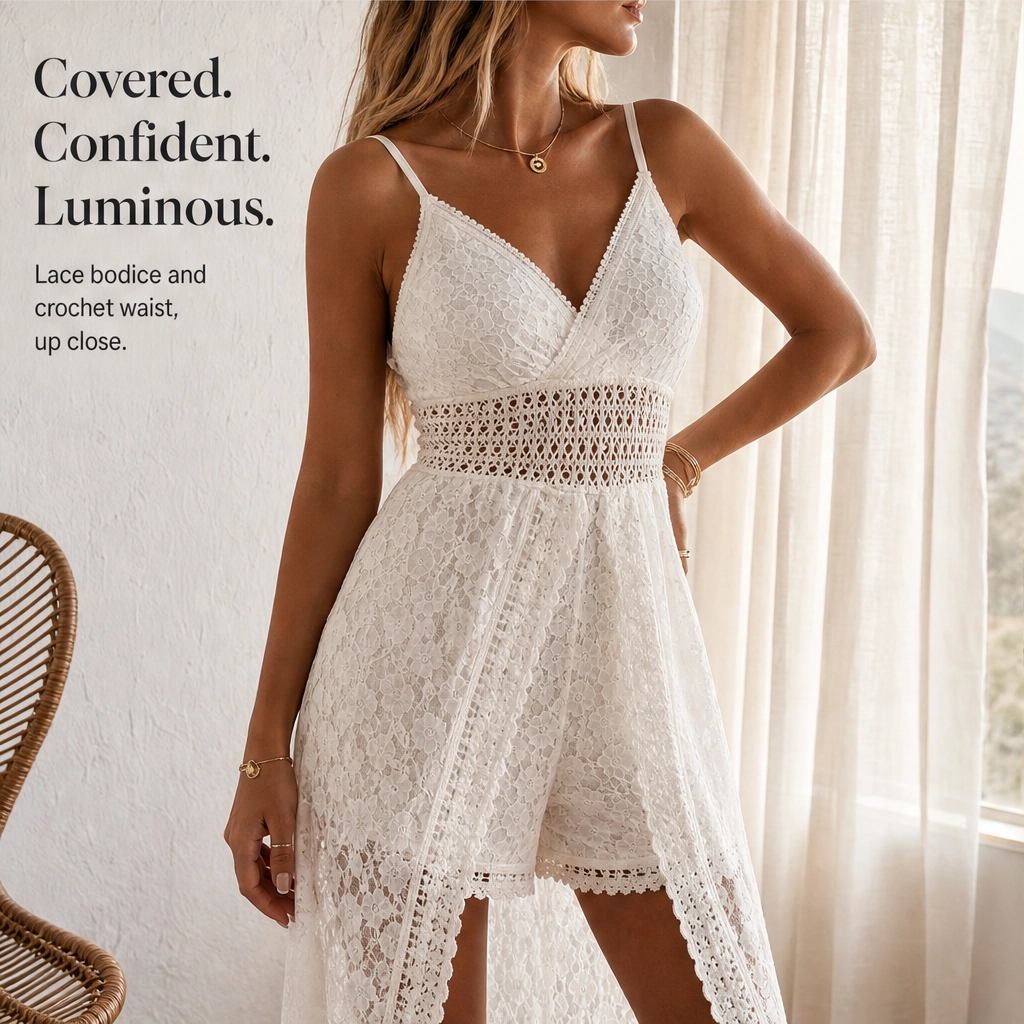 Wildbloom – Lace Boho Maxi Dress with Built-In Underskirt + 50% OFF